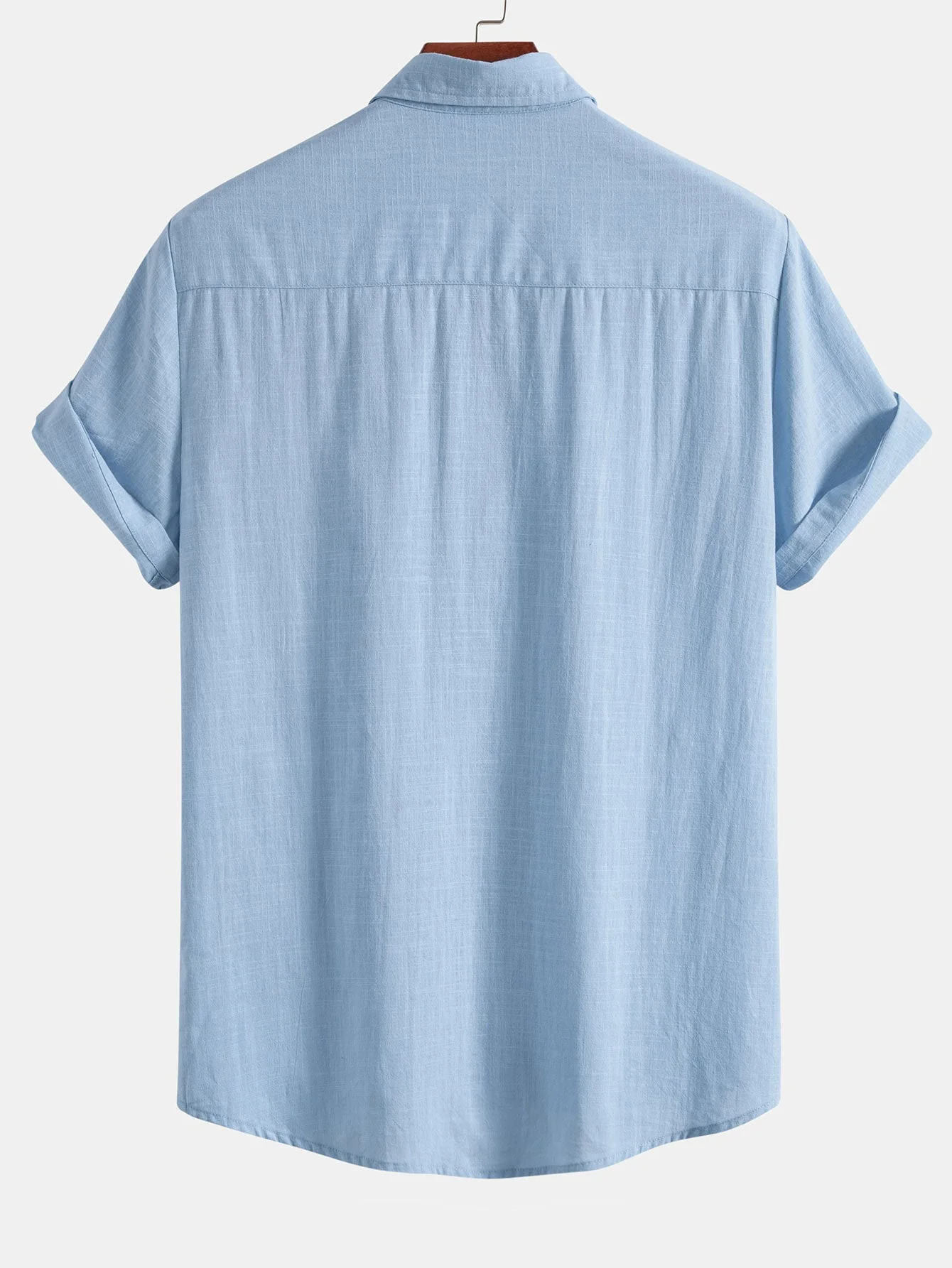 Lázaro® | Tiki Tribe Hawaii Print Linen Look Contrast Button Up Shirt - Image 2