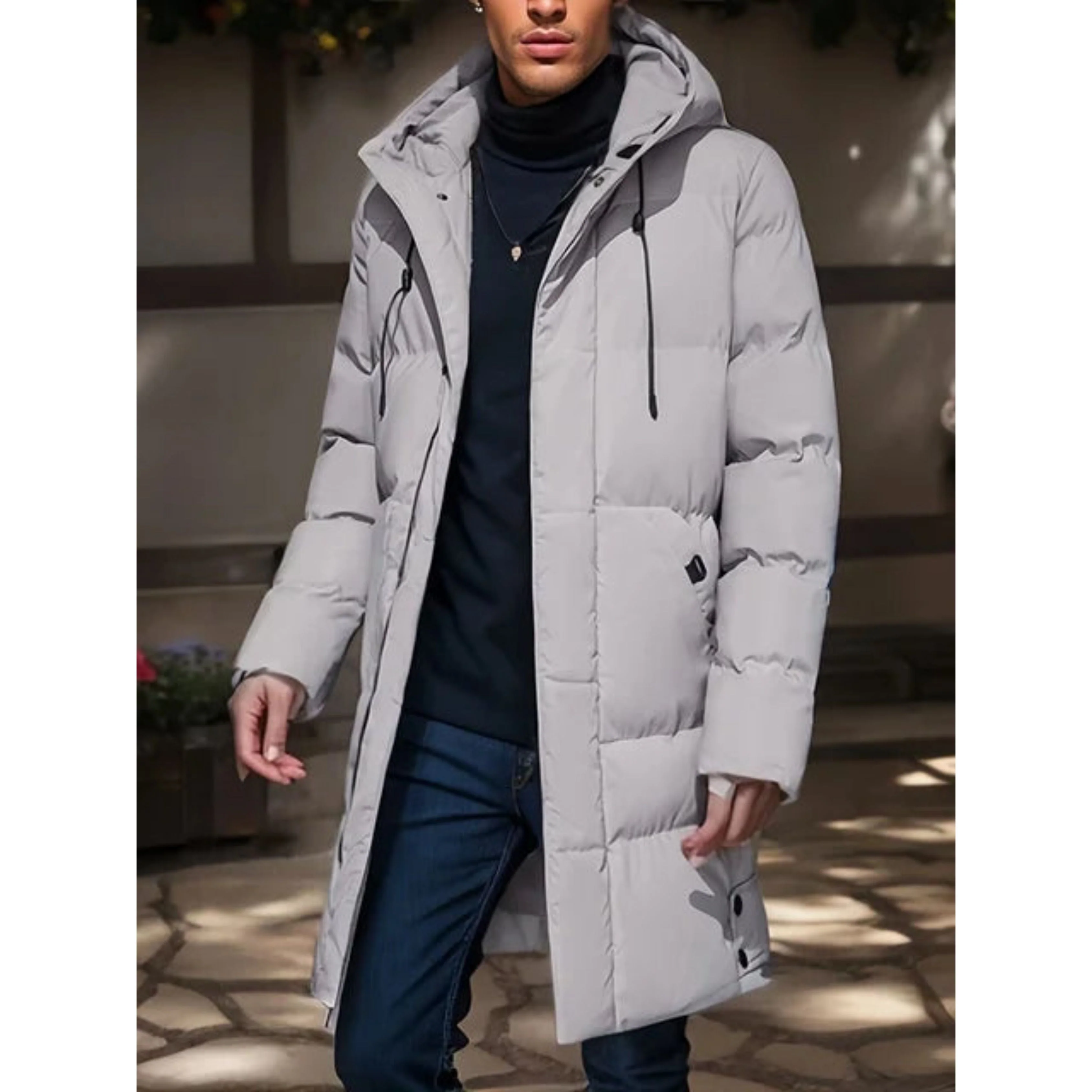 Lee® | Men's winter jacket puffer with hood - Image 3
