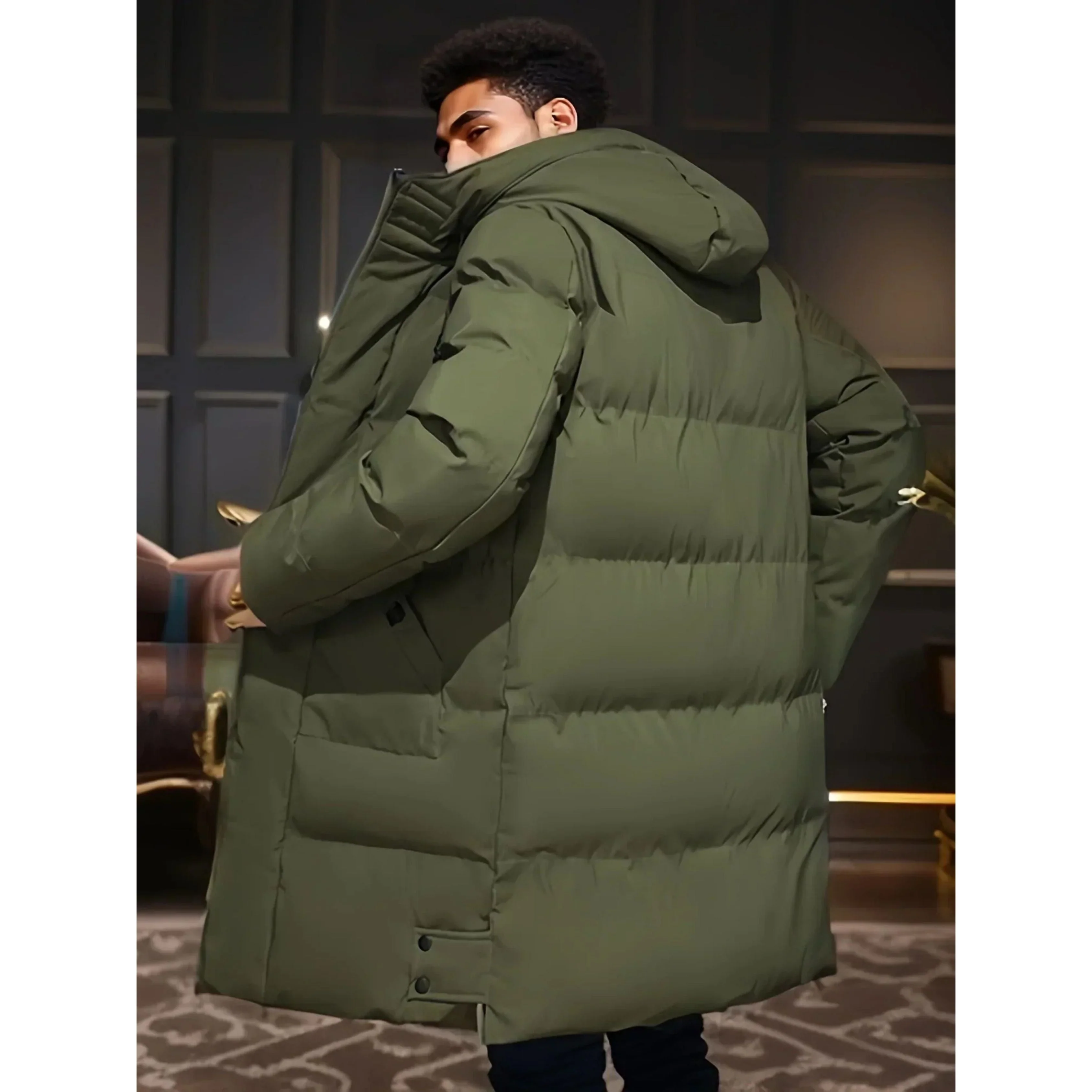 Lee® | Men's winter jacket puffer with hood - Image 4