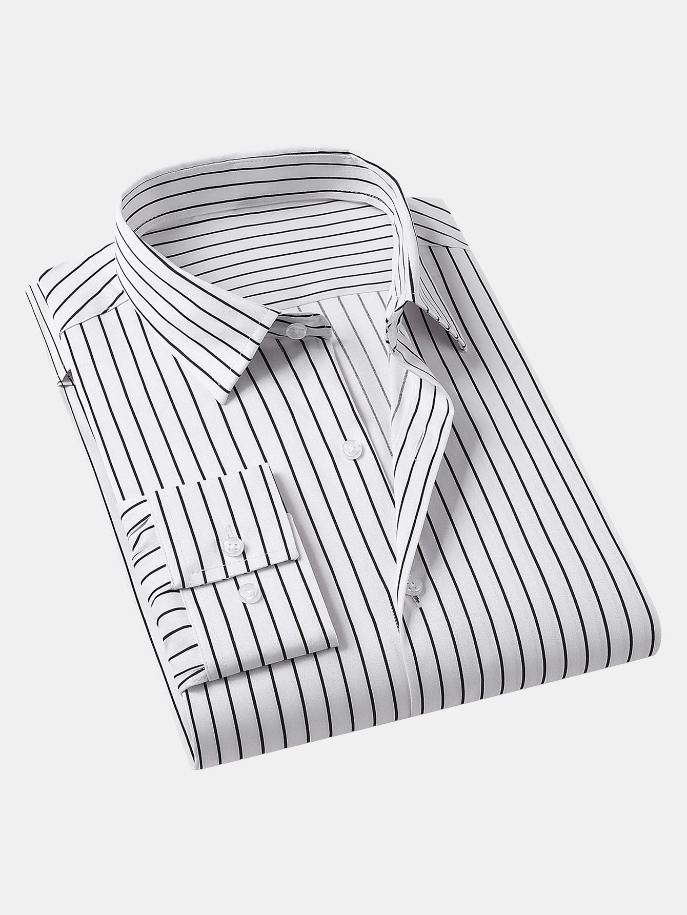 Leif® | Long Sleeve Stripe Button Up Shirt - Image 6