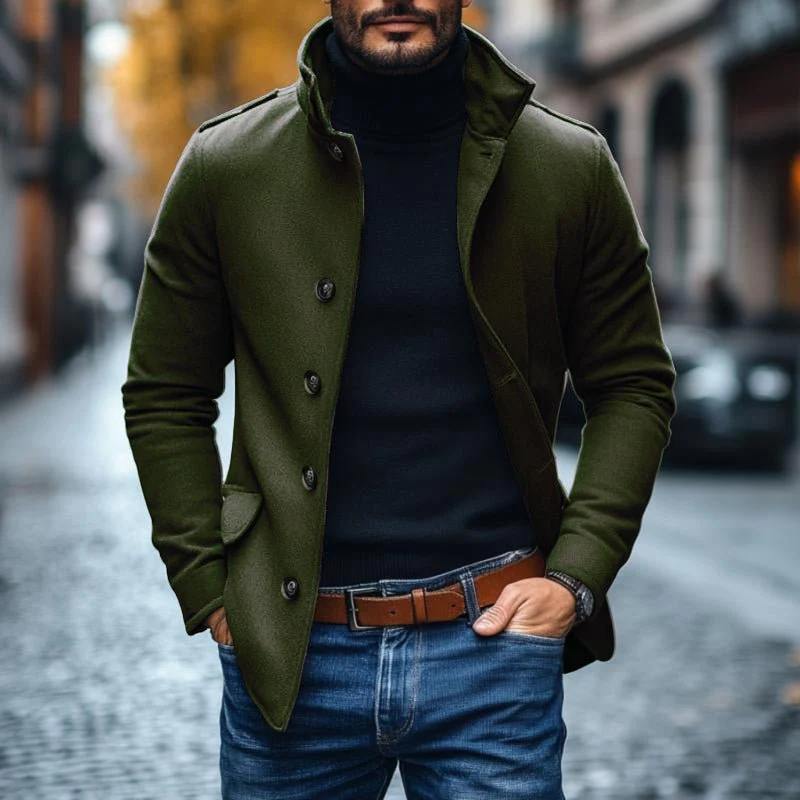 Lelio | Stylish coat with lapels and slim fit - Image 8