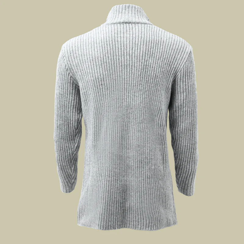 Len | Modern knitted cardigan with stand-up collar and striped pattern - Image 12