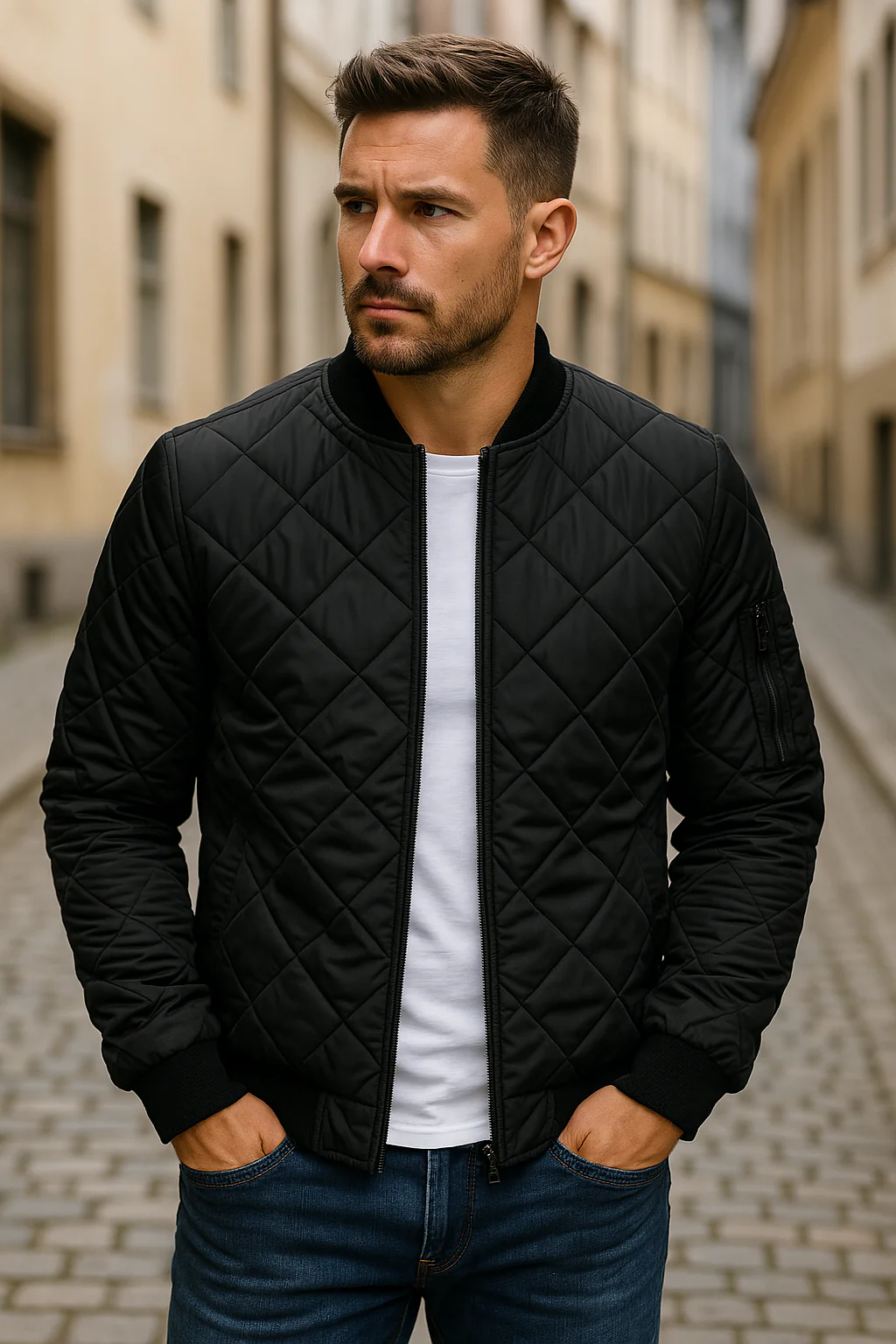 Lenoir™ - Diamond Pattern Cotton Jacket - Image 5