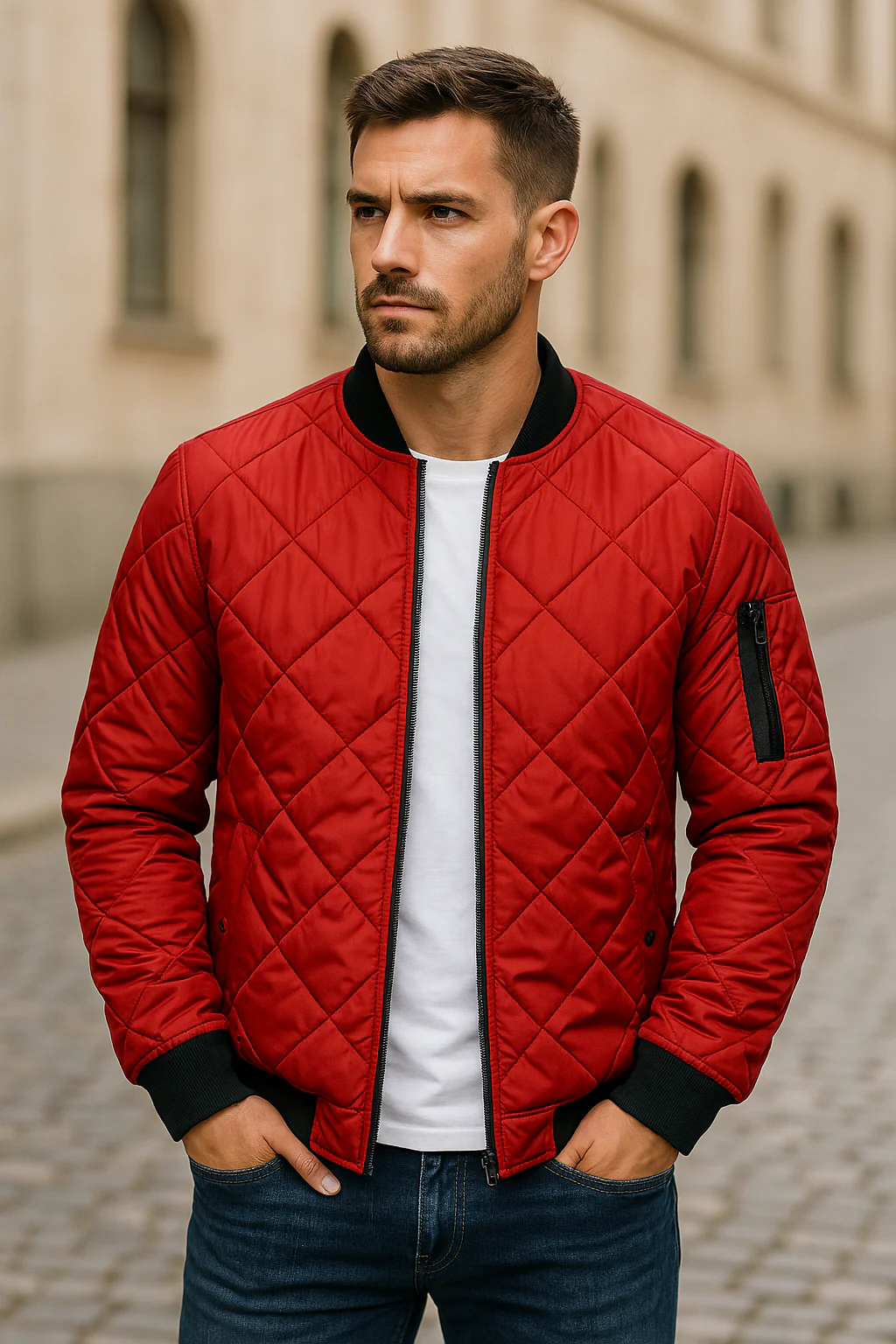 Lenoir™ - Diamond Pattern Cotton Jacket - Image 6