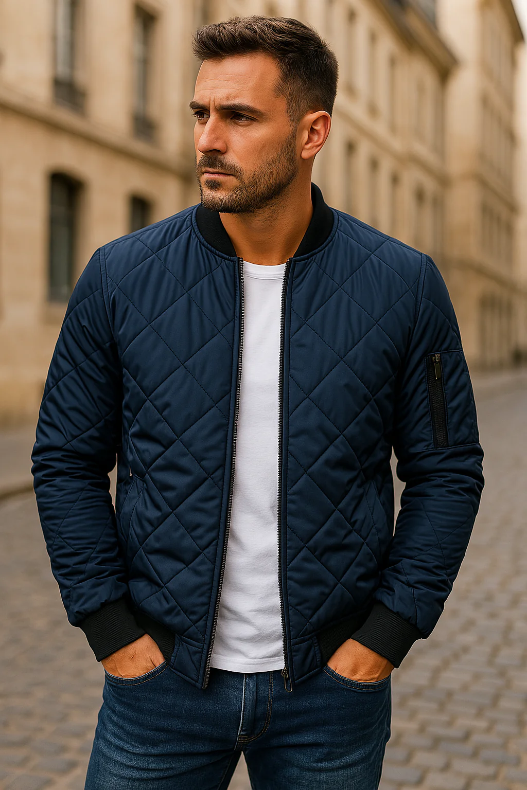 Lenoir™ - Diamond Pattern Cotton Jacket - Image 7