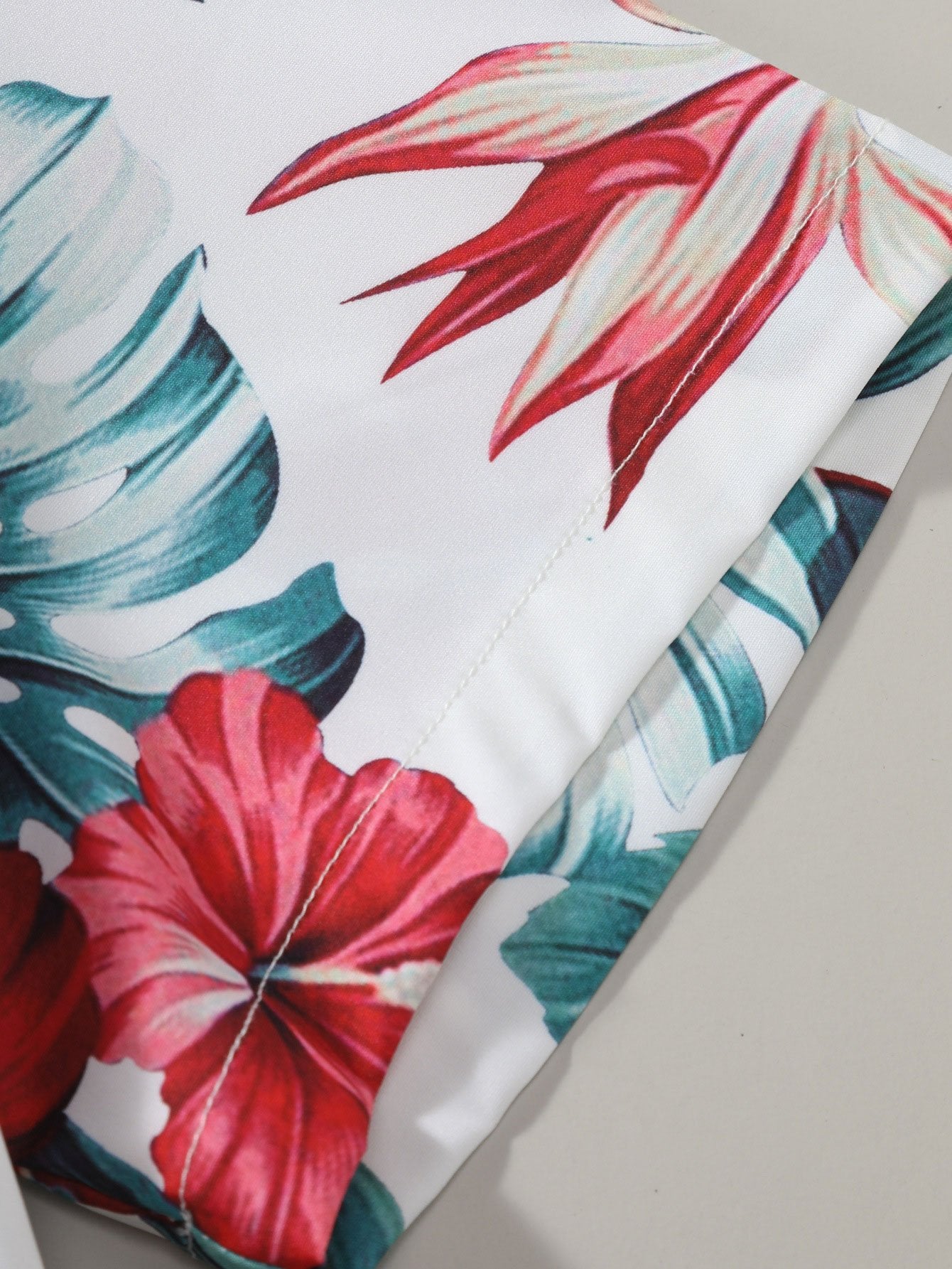 Leo® | Tropical Floral Print Button Up Shirt & Swim Shorts - Image 7