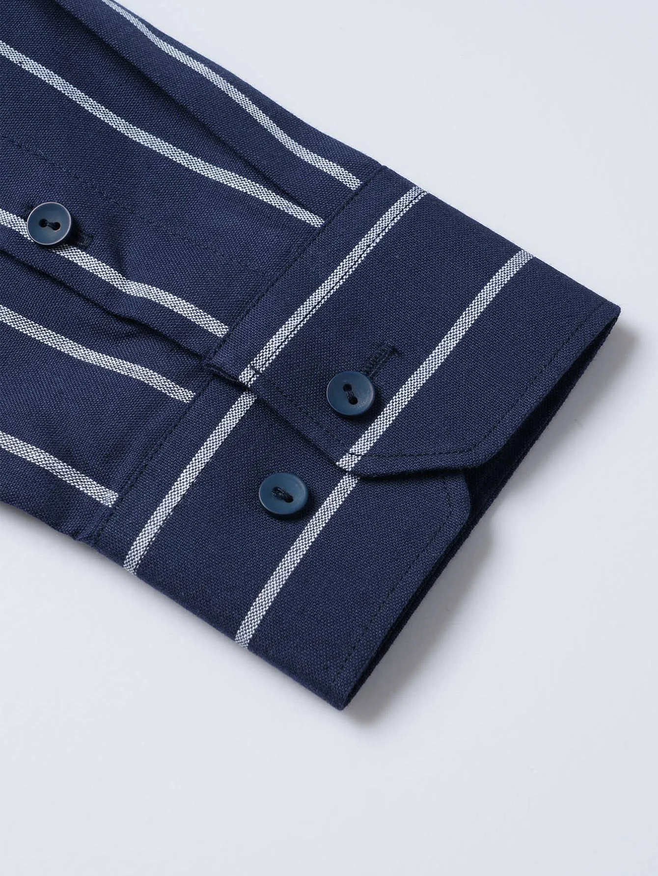 León® | Long Sleeve Stripe Cotton Button Up Shirt - Image 4