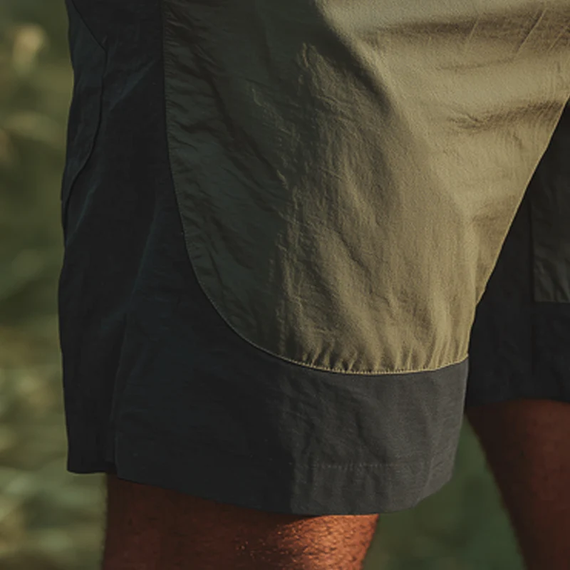 Leon | Men'S Stylish Colorblock Elastic Sports Shorts - Image 3