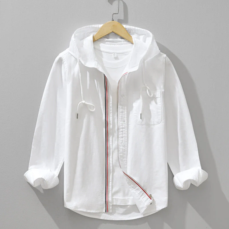Leopoldo | Amalfi Hooded Linen Shirt - Image 2