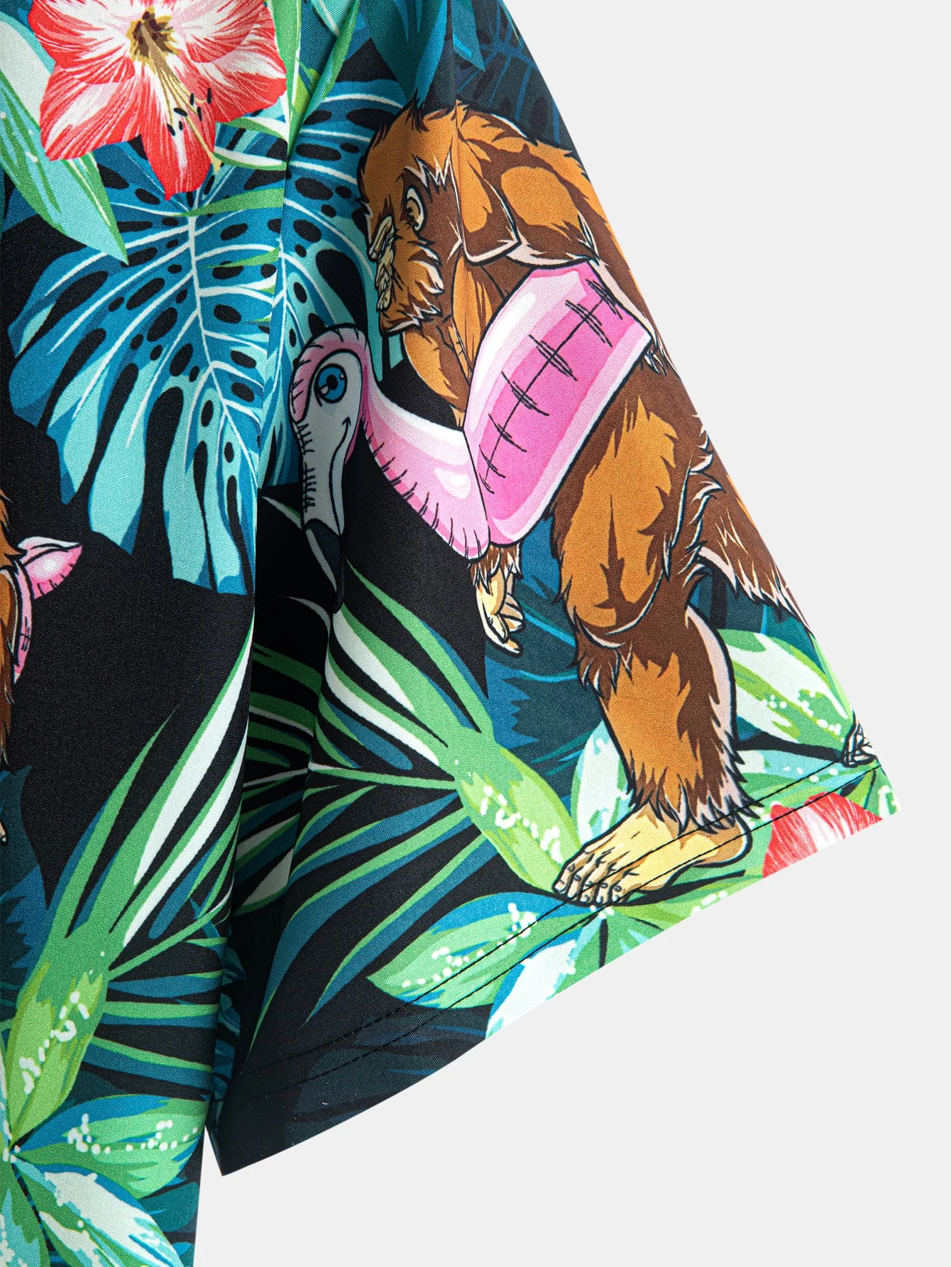 Levi® | Tropical Flamingo Bigfoot Print Button Up Shirt & Swim Shorts - Image 11