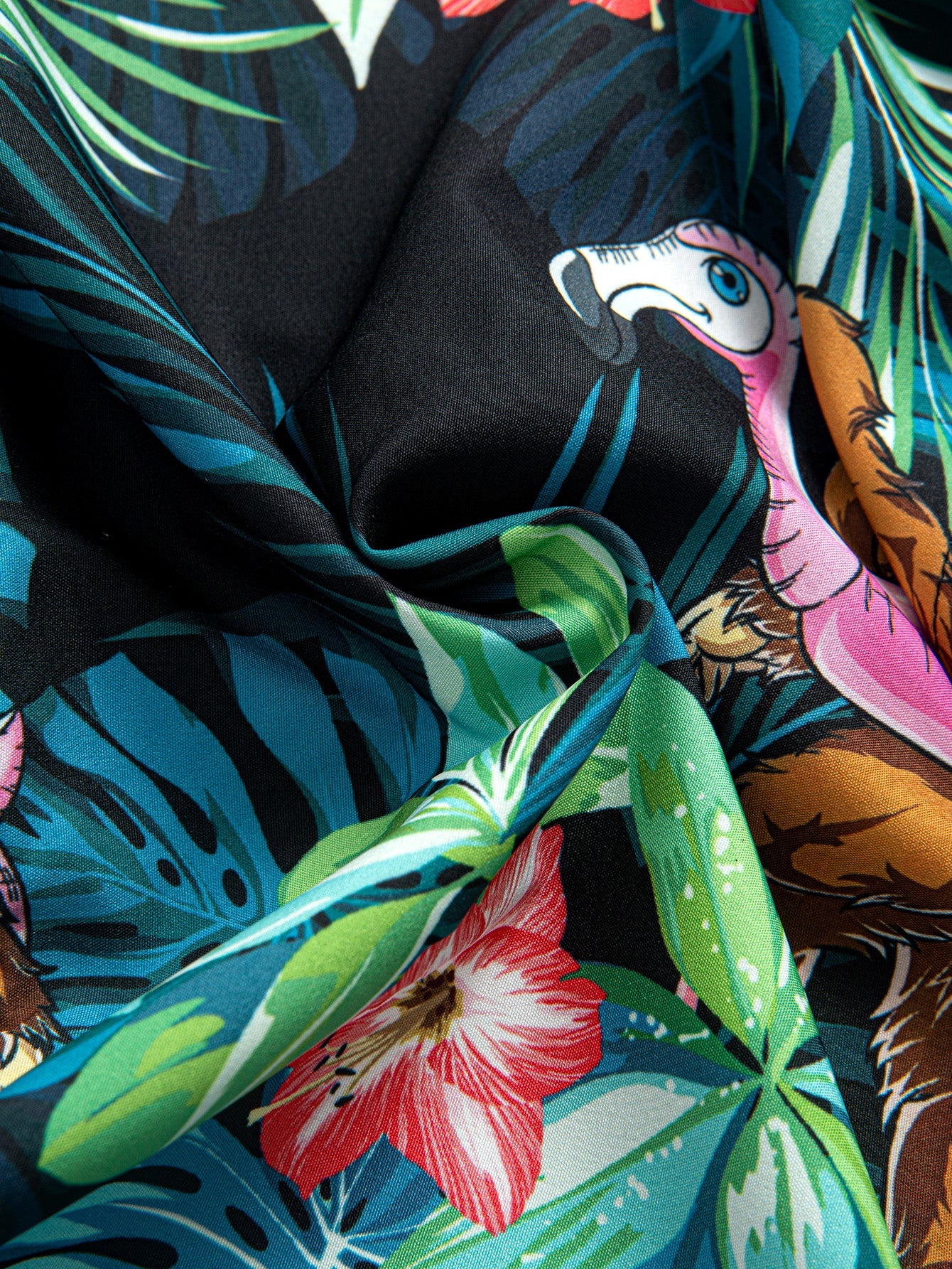Levi® | Tropical Flamingo Bigfoot Print Button Up Shirt & Swim Shorts - Image 12