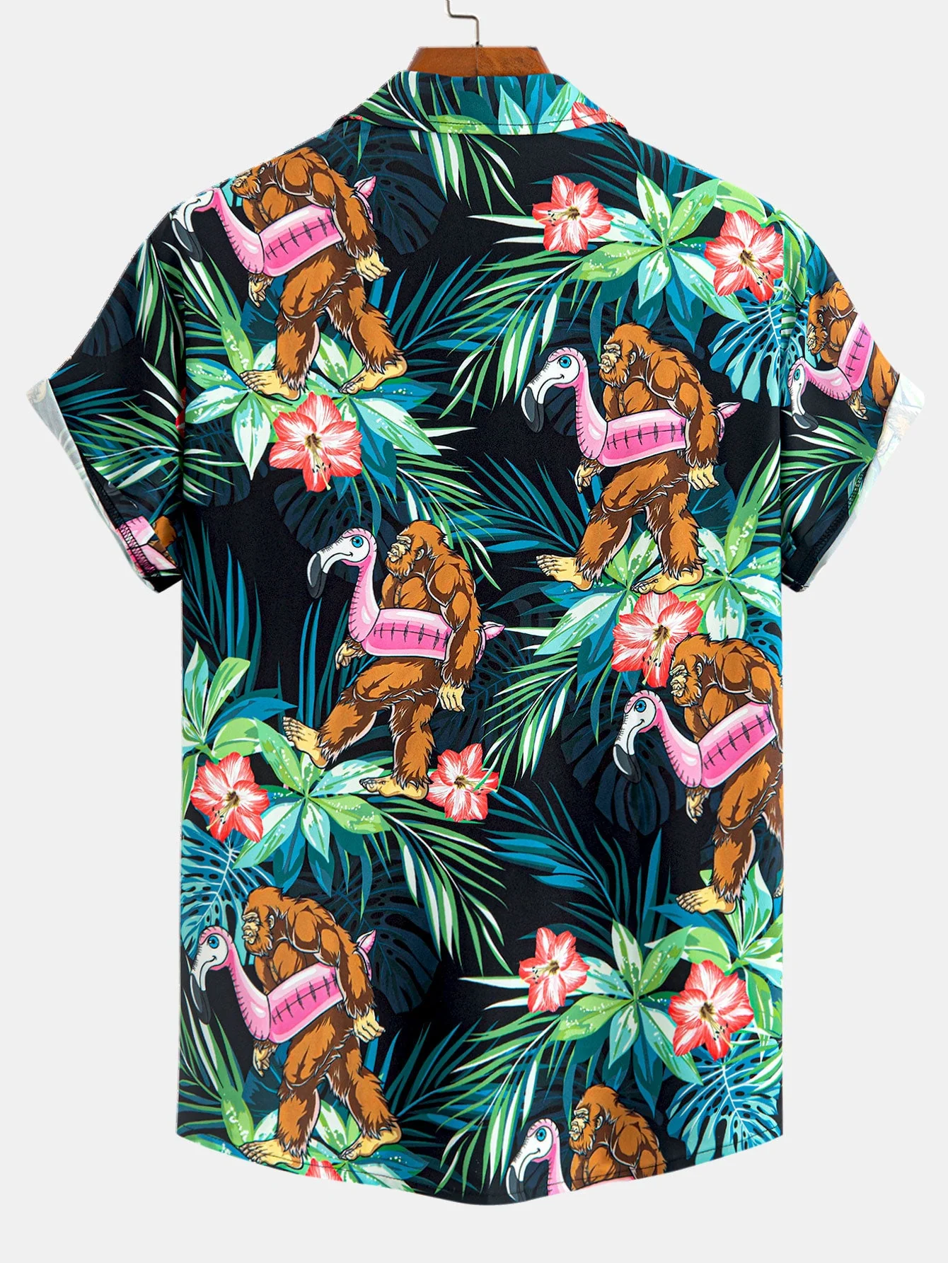 Levi® | Tropical Flamingo Bigfoot Print Button Up Shirt & Swim Shorts - Image 4