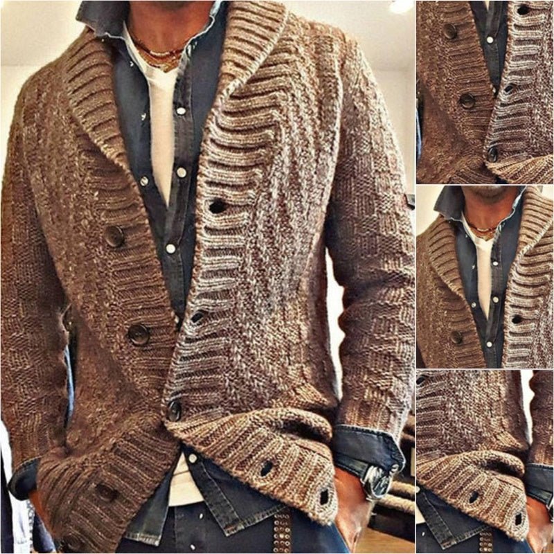 Lian | Vintage knitted cardigan with lapels - Image 4