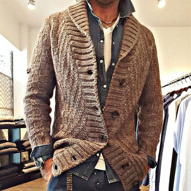 Lian | Vintage knitted cardigan with lapels - Image 5