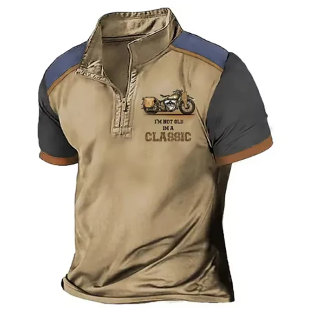 Lindo® | Vintage Motorcycle Style Polo Shirt - Image 2