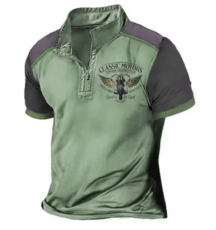 Lindo® | Vintage Motorcycle Style Polo Shirt - Image 7