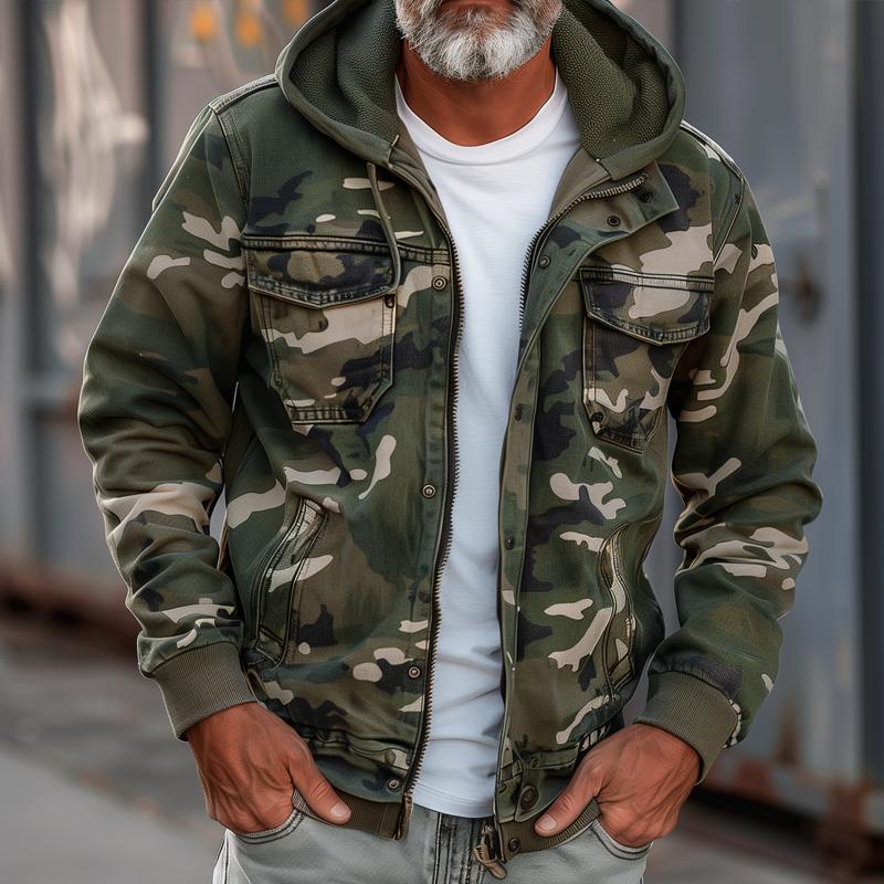 Lino | Camouflage cargo hoodies and large pockets - Image 3