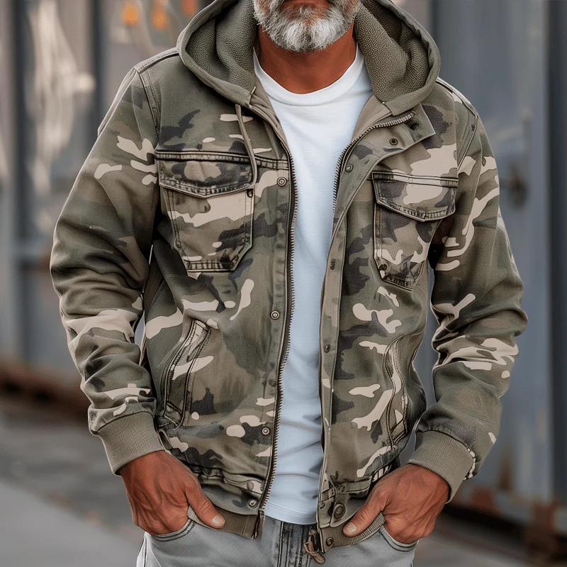 Lino | Camouflage cargo hoodies and large pockets - Image 4
