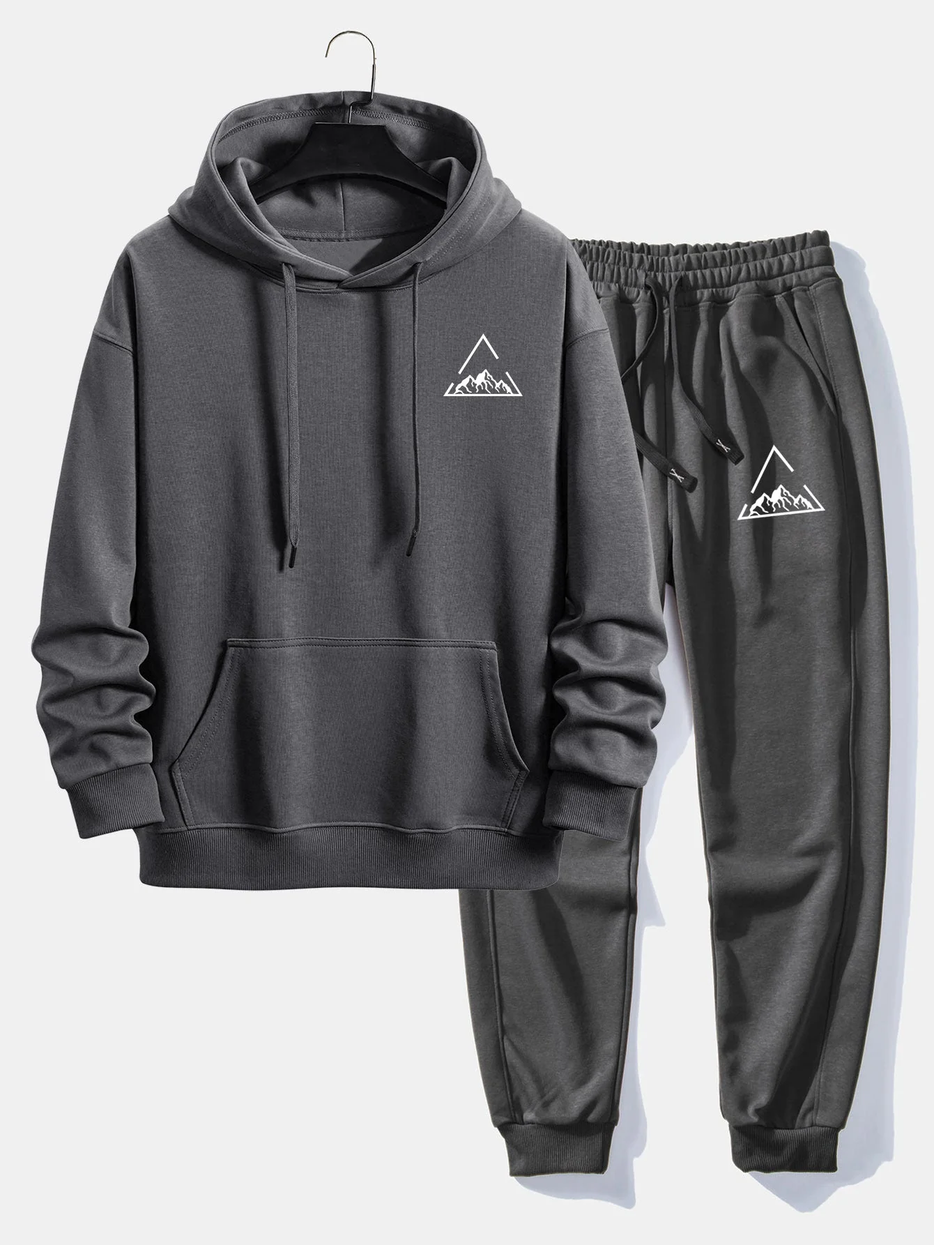 Lionel® | Triangle Mountain Print Relax Fit Hoodie & Jogging Pants - Image 3