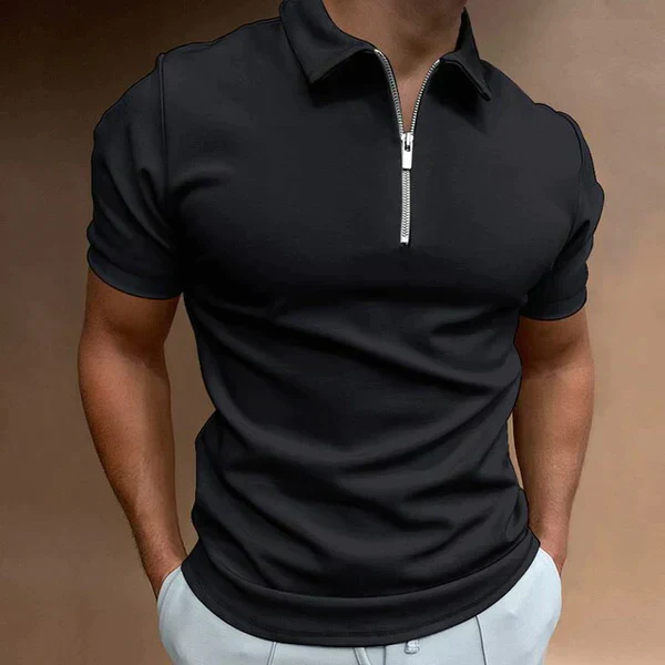 Llewellyn® | Casual Men'S Polo Shirt With Zipper Closure - Image 4