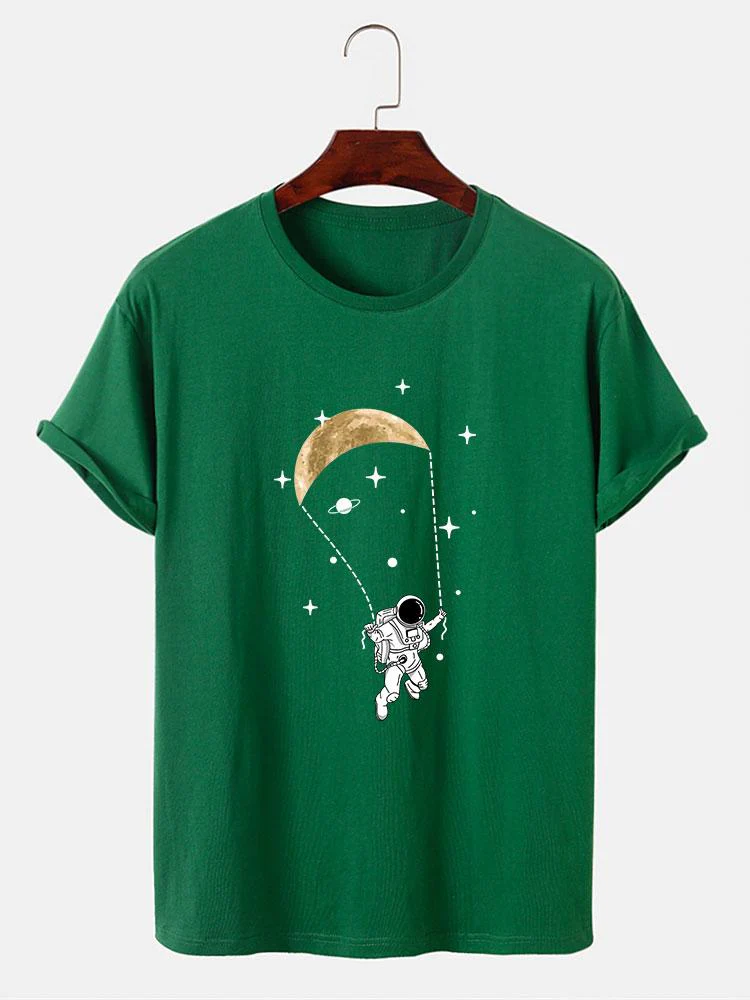 Lluís® | Astronaut Moon Print T-Shirt - Image 5