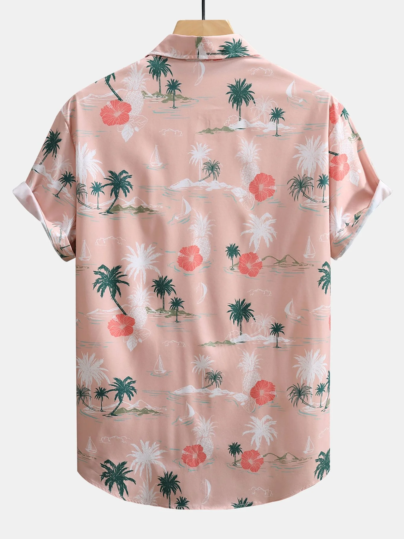 Lorenzo® | Tropical Plants Print Button Up Shirt & Swim Shorts - Image 3