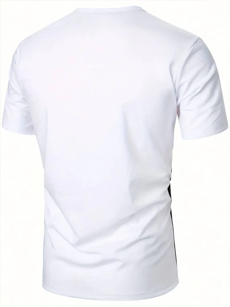 Lucia® | T-Shirt With Different Color Blocks For Men - Image 5