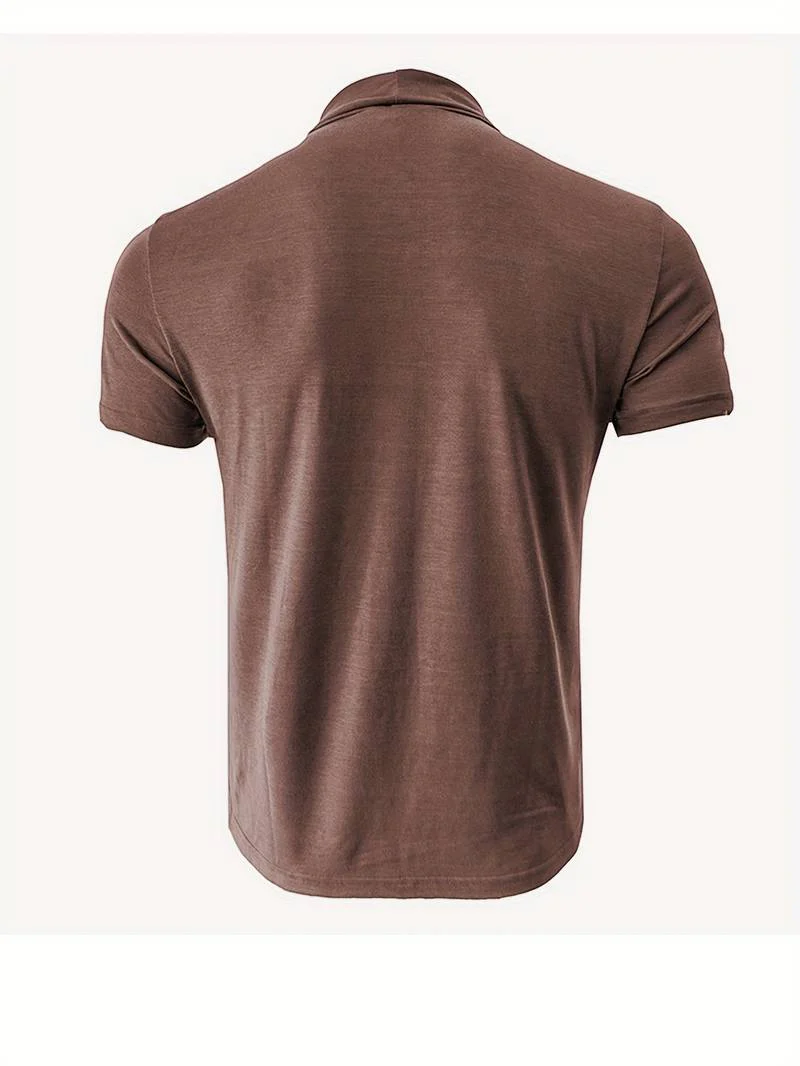 Lucian® | Casual Short Sleeve Turtleneck T-Shirt - Image 12