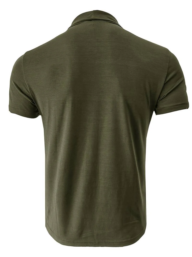Lucian® | Casual Short Sleeve Turtleneck T-Shirt - Image 14