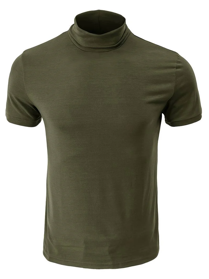 Lucian® | Casual Short Sleeve Turtleneck T-Shirt - Image 15