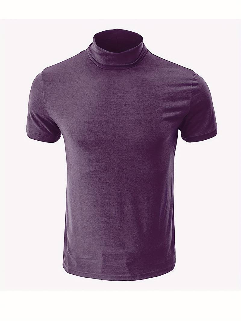 Lucian® | Casual Short Sleeve Turtleneck T-Shirt - Image 3