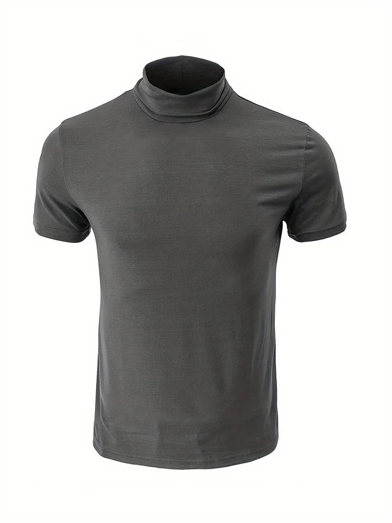Lucian® | Casual Short Sleeve Turtleneck T-Shirt - Image 9