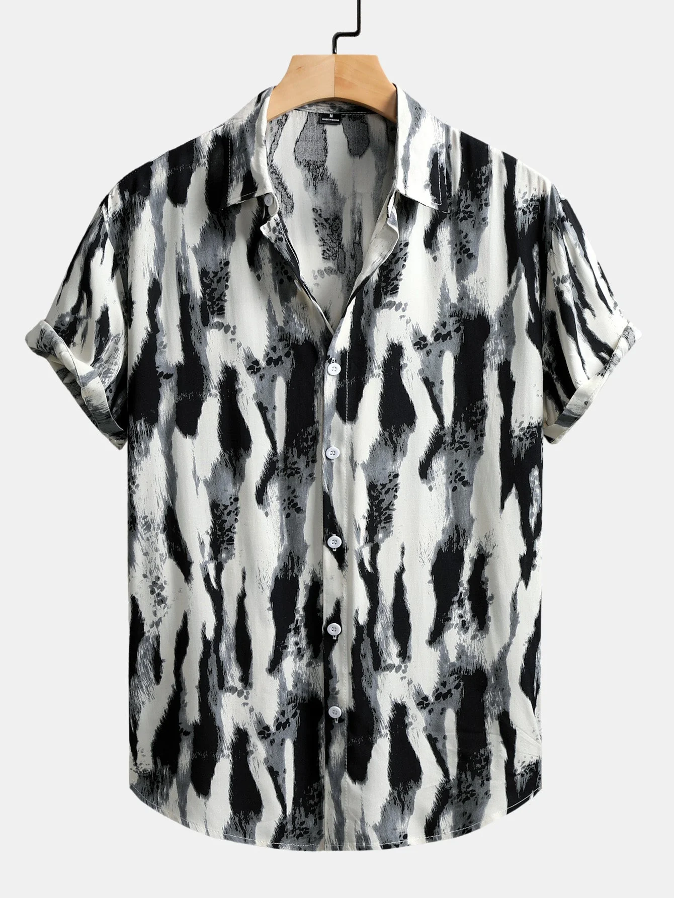 Luciano® | Brushstroke Print Button Up Shirt