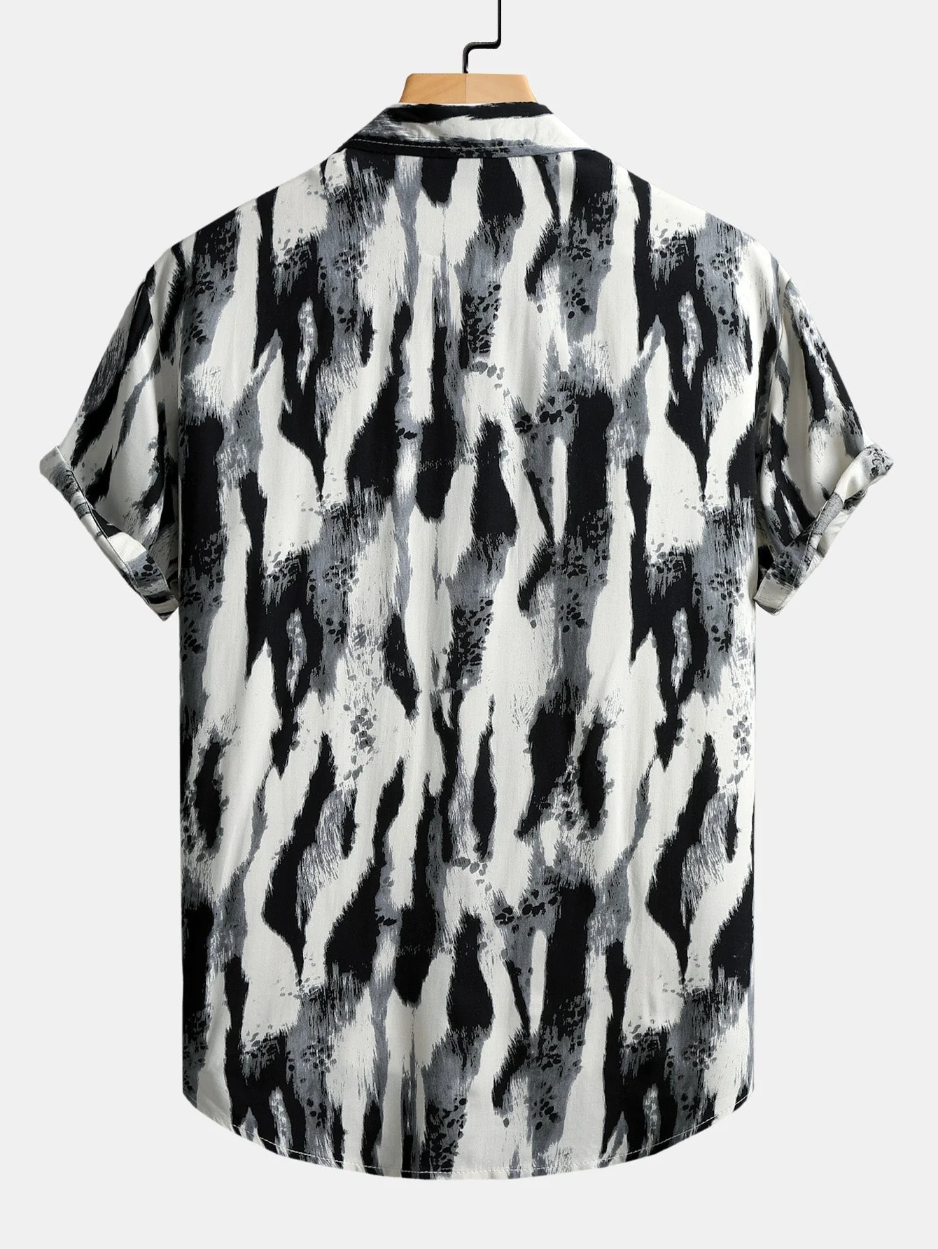 Luciano® | Brushstroke Print Button Up Shirt - Image 2