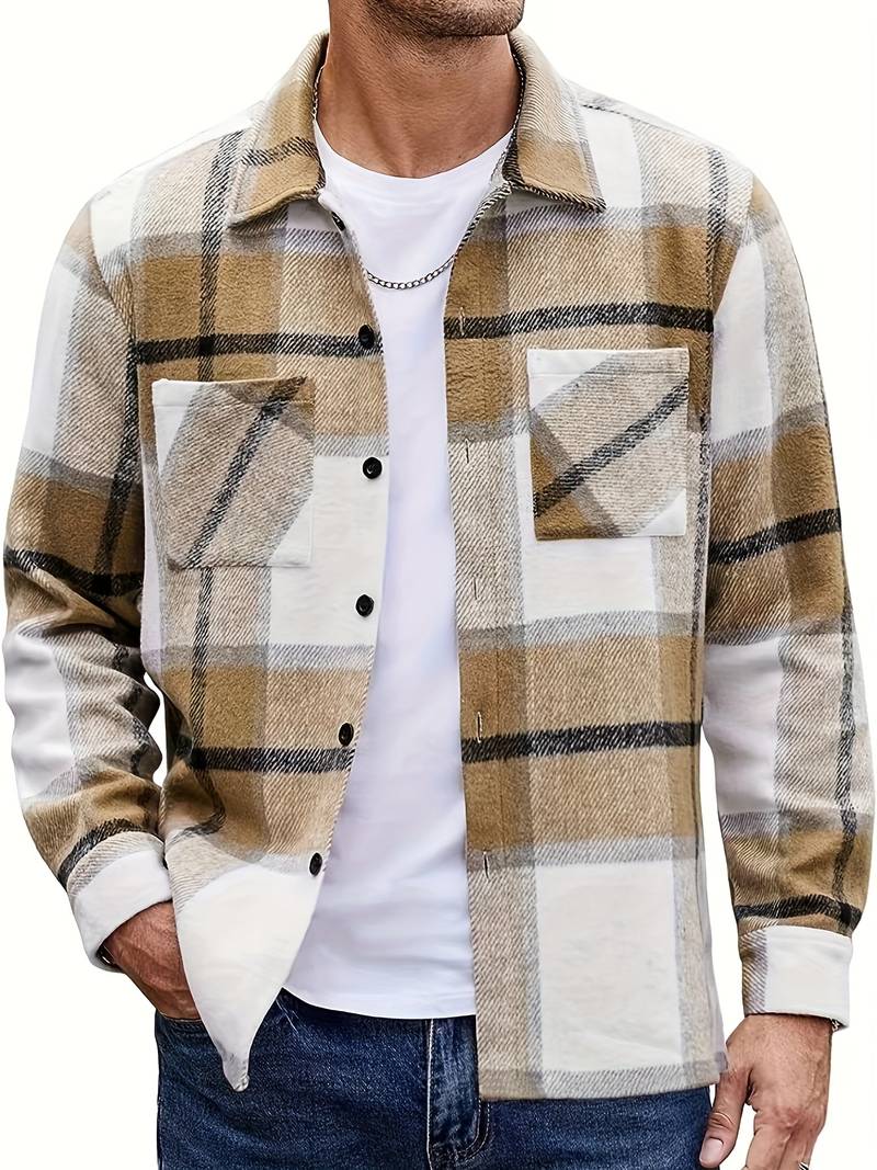 Lucy® | Long Sleeve Button-Down Shirt With Check Pattern For Men - Image 14