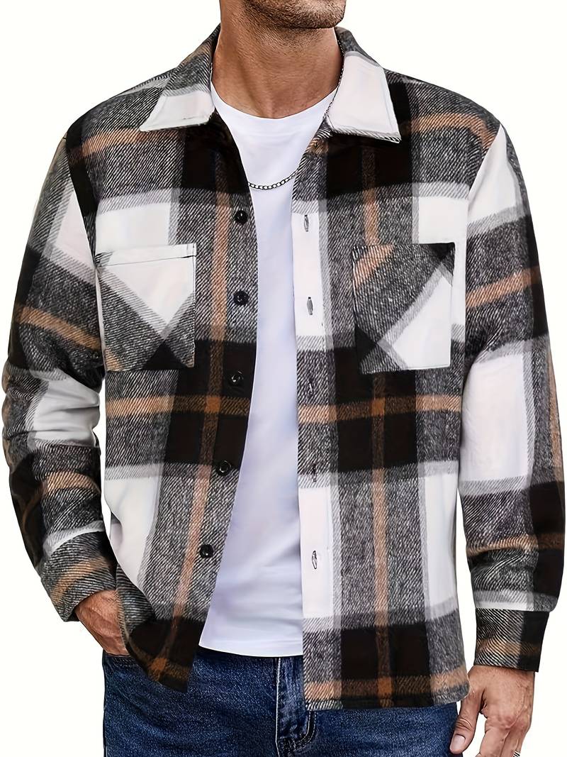 Lucy® | Long Sleeve Button-Down Shirt With Check Pattern For Men - Image 17