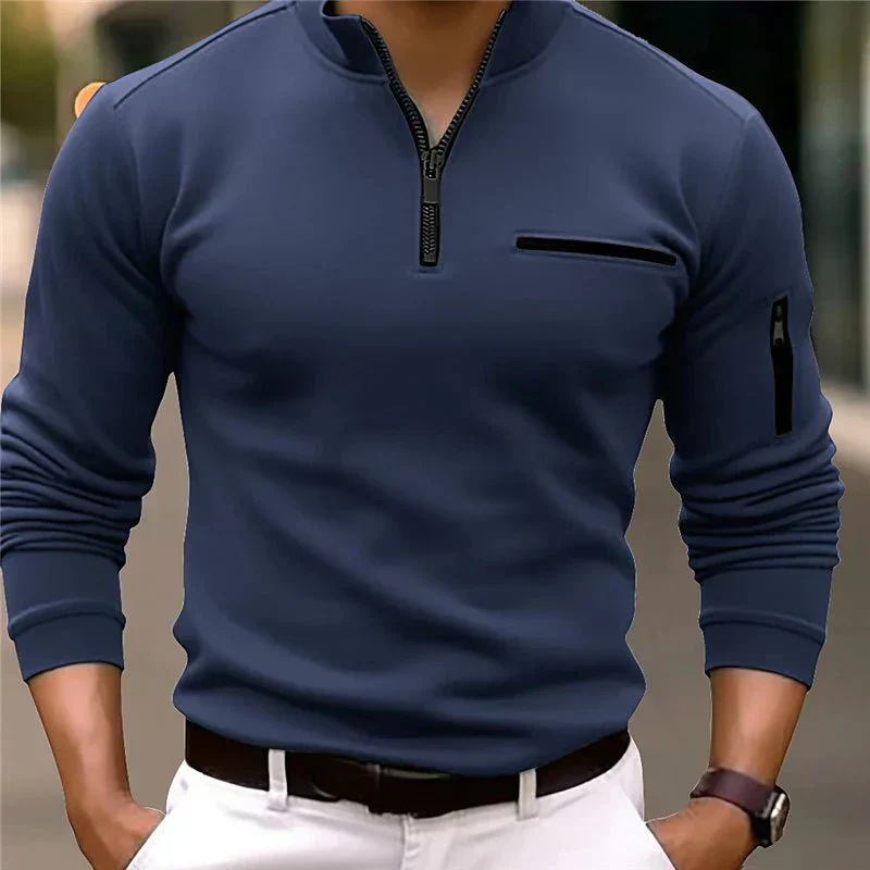 Luke® | Elegant long-sleeved polo shirt - Image 2