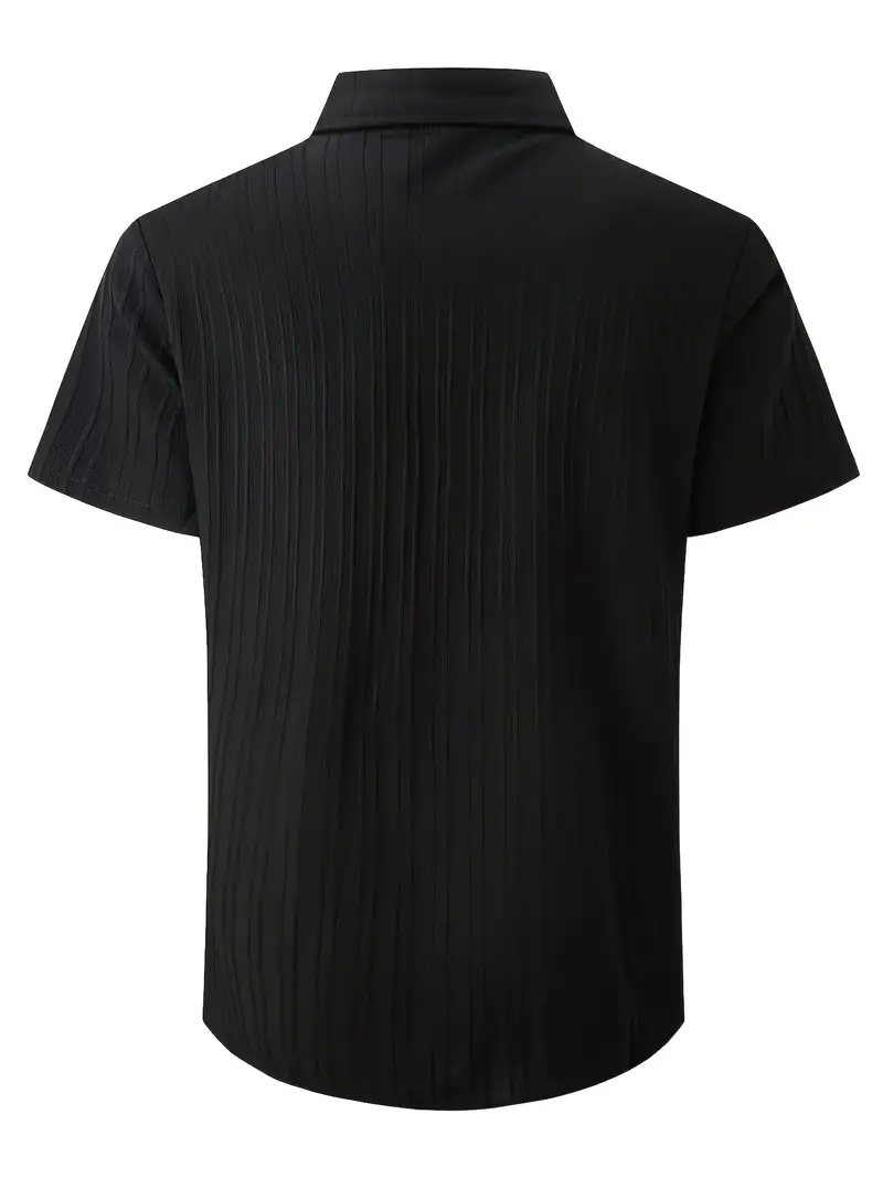 Lura® | Casually Chic Striped Short-Sleeved Shirt For Men - Image 11