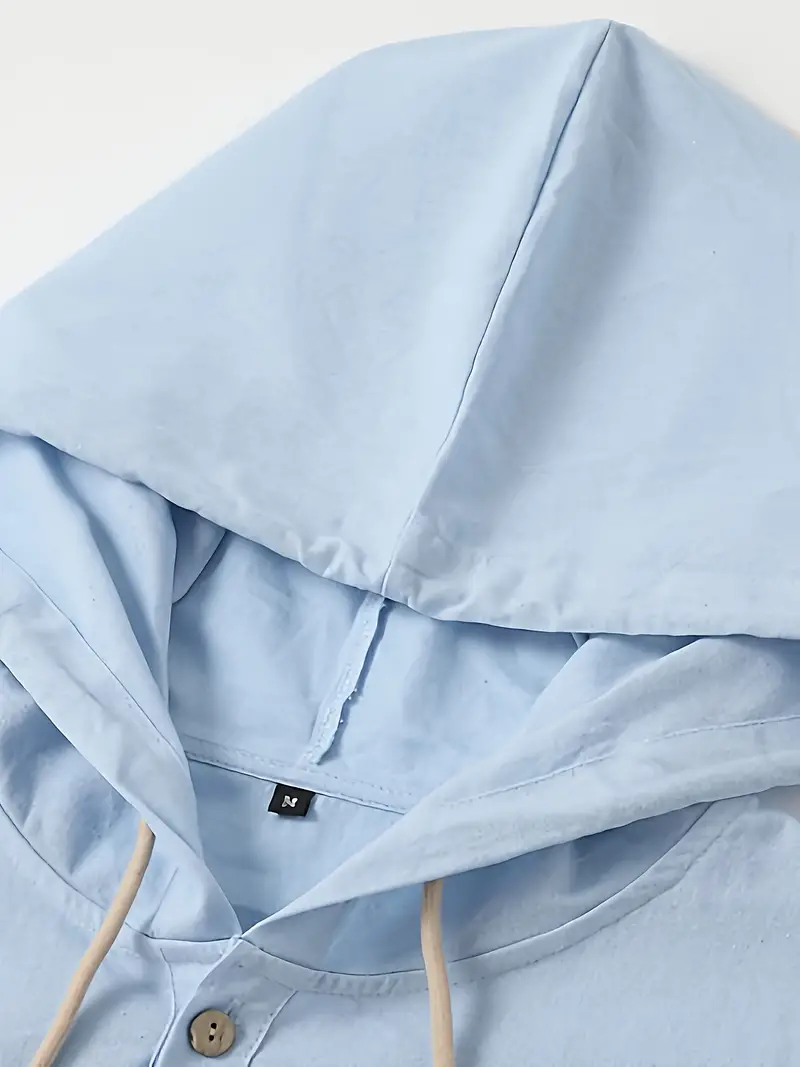 Lynea® | Casual Hooded Shirt With Buttons - Image 2