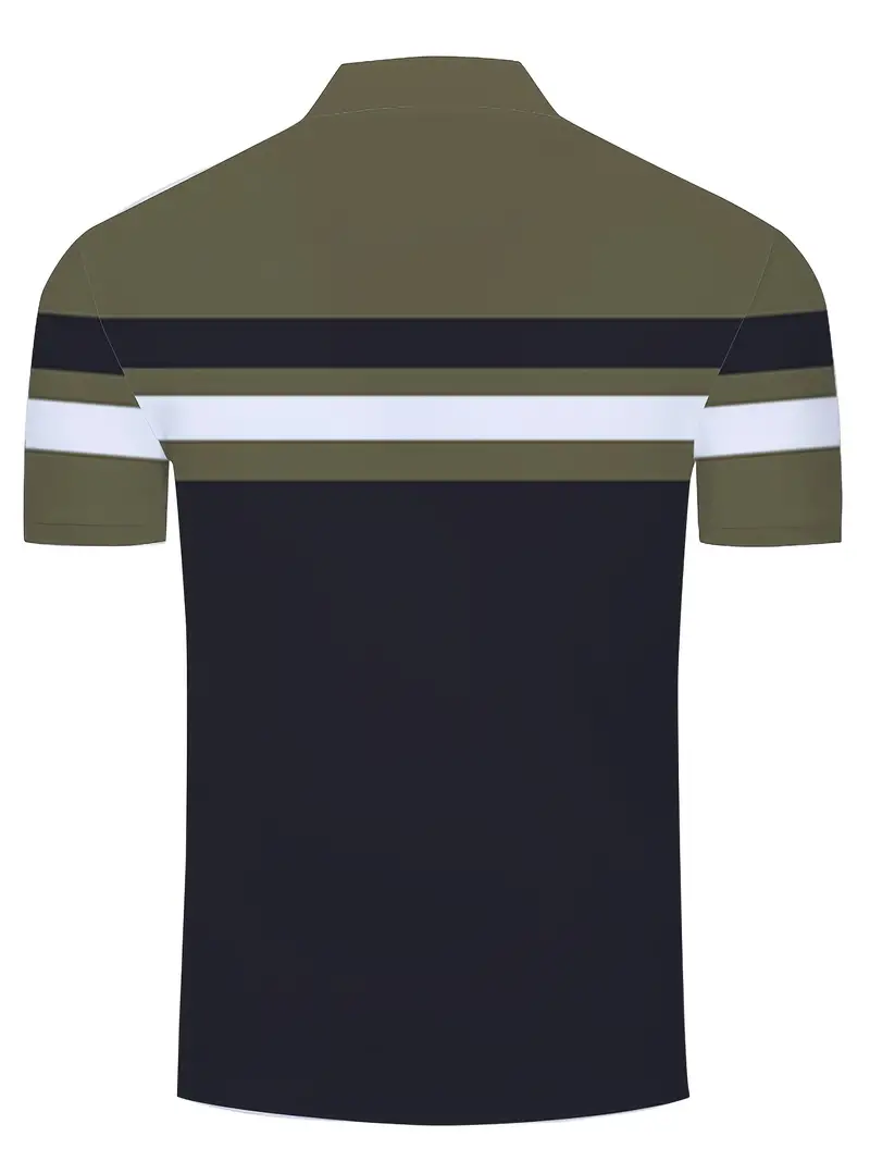 Lynn® | Casual, Trendy Striped Pattern Short-Sleeved Shirt For Men - Image 4