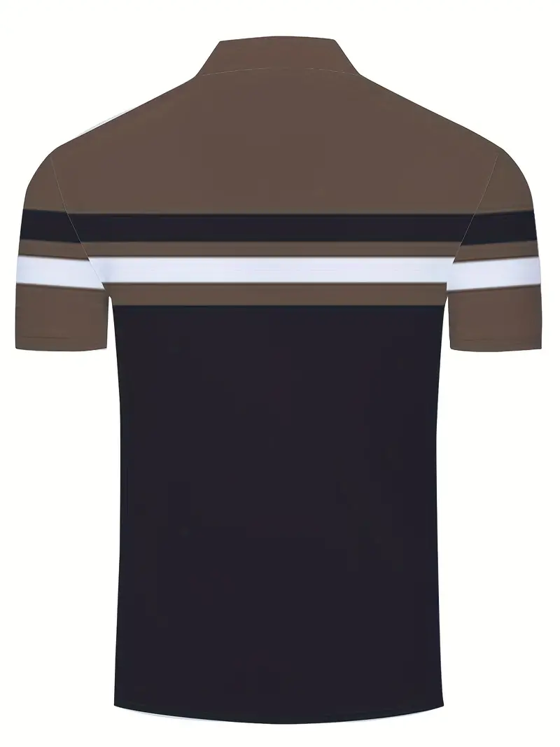 Lynn® | Casual, Trendy Striped Pattern Short-Sleeved Shirt For Men - Image 8