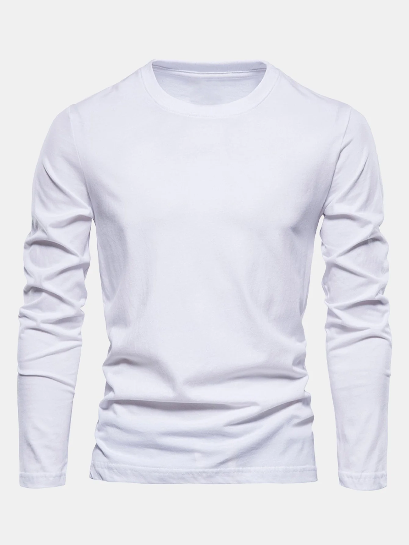 Macario® | Basic Long Sleeve Cotton T-Shirt