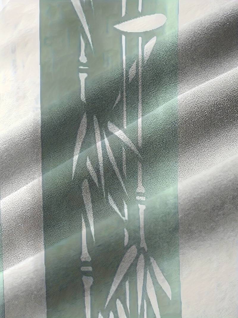 Macario® | Short Sleeve Shirt With Bamboo Print And Color Block - Image 11