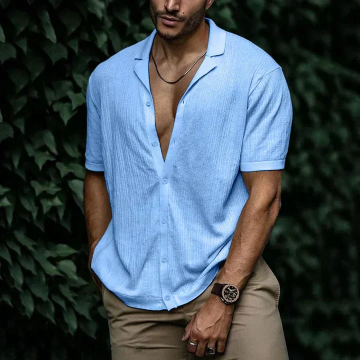 Machelle® | Attractive Cut Paired With Summery Comfort: Summery Linen Men'S Shirt