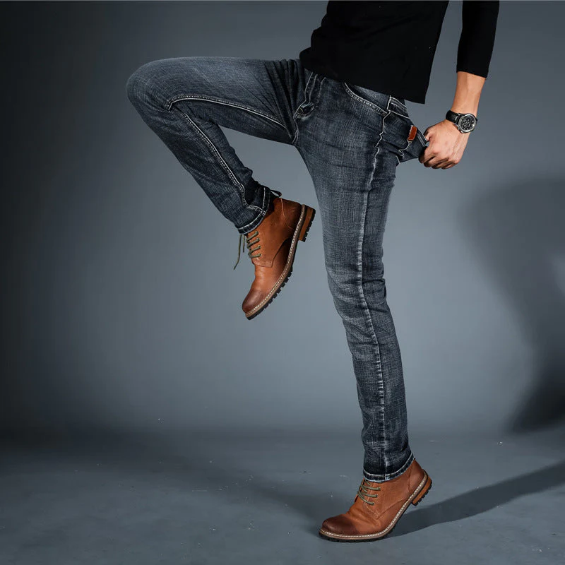 Madaleno® | Herren Slim-Fit Stretch-Jeans Marineblau - Image 4