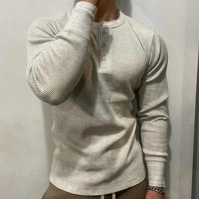 Malik | HENLEY MUSCLE SHIRT - Image 4