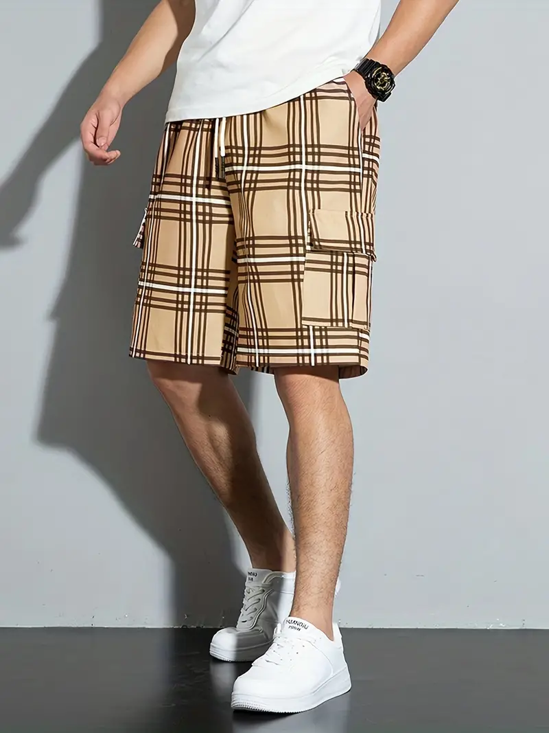 Manfredo® | Casual Checked Shorts With Drawstring And Side Pockets