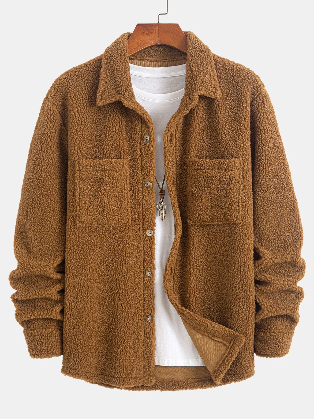 Manuel® | Teddy Fleece Button Up Shirt