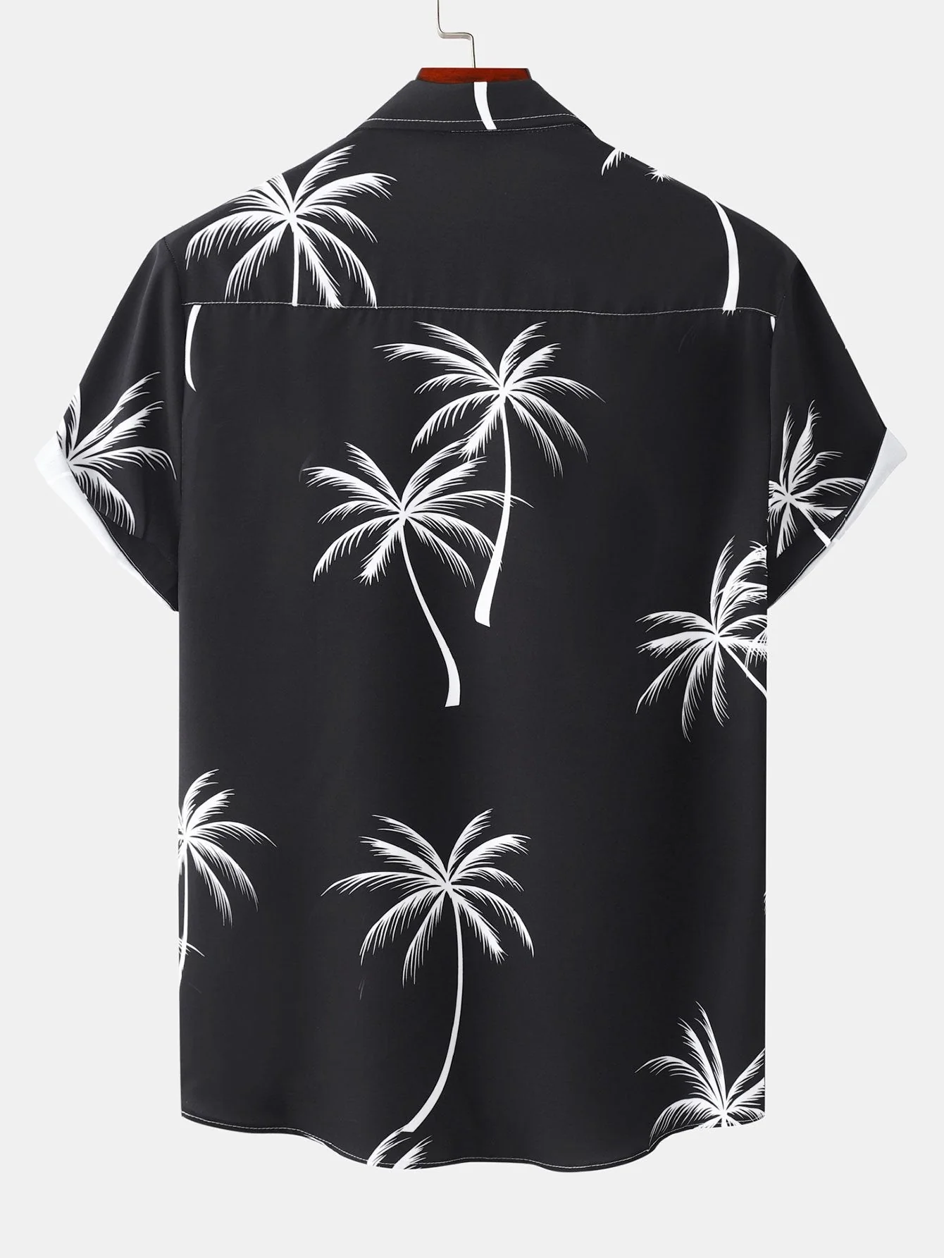 Manuel® | Tropical Leaf Print Button Up Shirt - Image 4