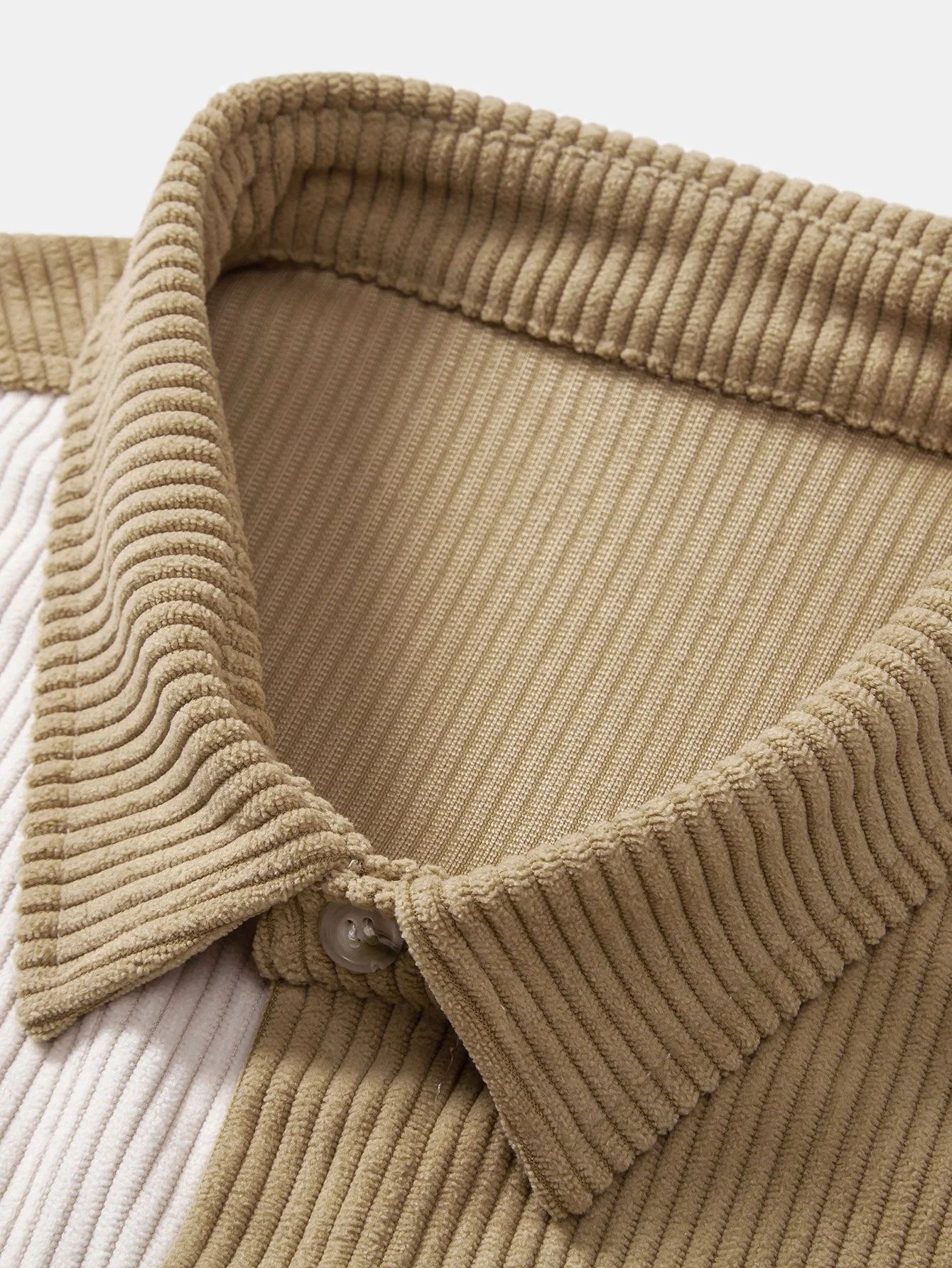 Marcelo® | Colorblock Button Up Corduroy Shirt - Image 3